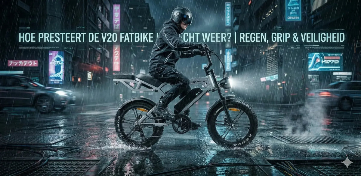 Hoe presteert de V20 fatbike in slecht weer?